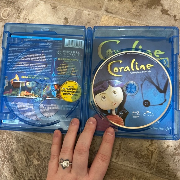 Coraline Movie 3D Blue Ray DVD Animation Tim Burton Film Collectable Movie Kids - Picture 9 of 12